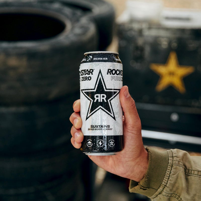 Rockstar Pure Zero Energy Drink, Silver Ice, 0 Sugar, with Caffeine and Taurine, 16oz Cans (Pack of 12) (Packaging May Vary) - Image 5